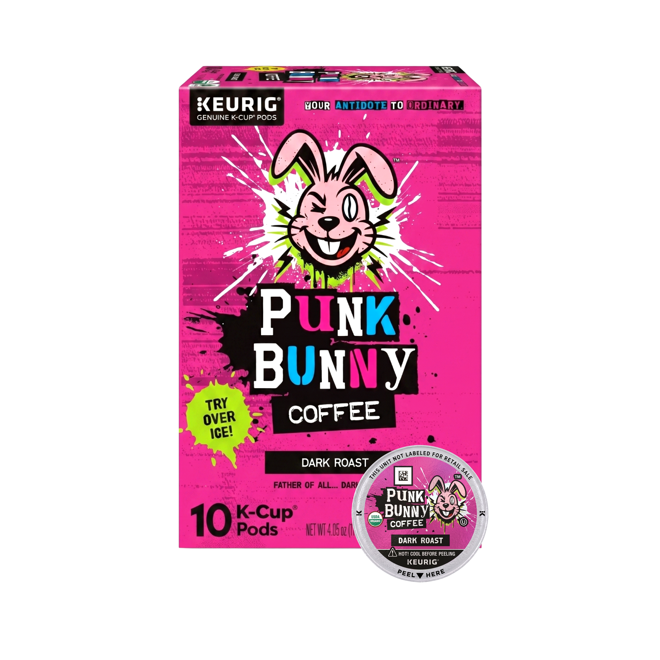 Dark Roast K-CUP® PODS x Punk Bunny by Green Day – Punk Bunny Coffee
