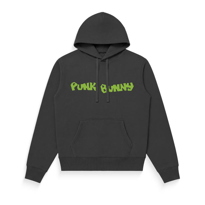 Punk Bunny Hoodie - Charcoal Heather Grey