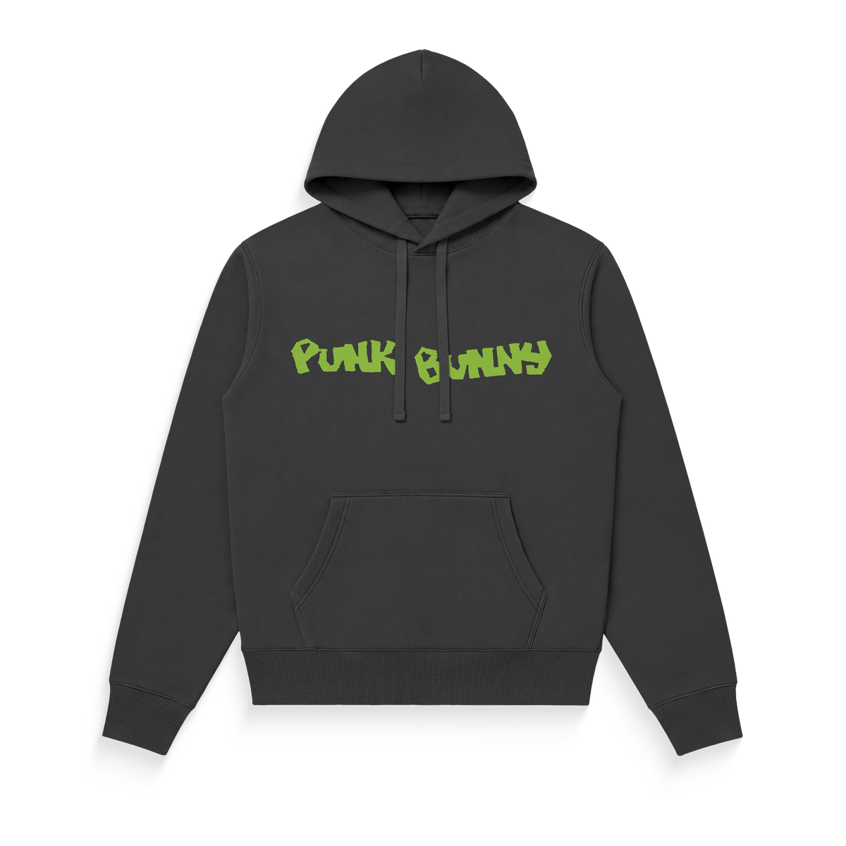 Punk Bunny Hoodie - Charcoal Heather Grey